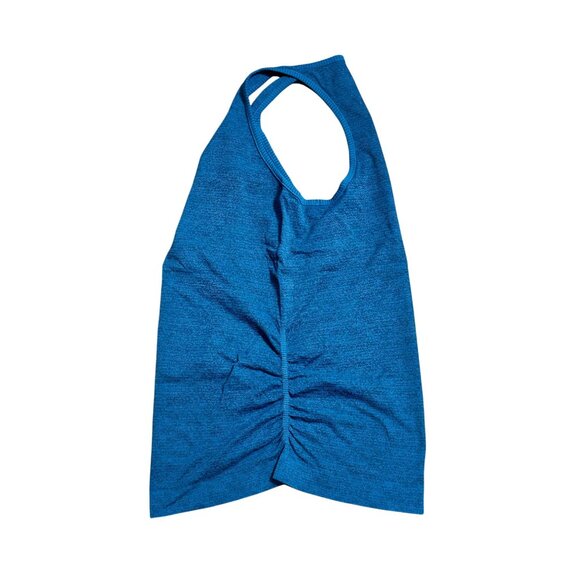 Athleta Womens Racerback Tank Top Medium Blue Heathered Sleeveless Athletic Wear - Picture 6 of 7